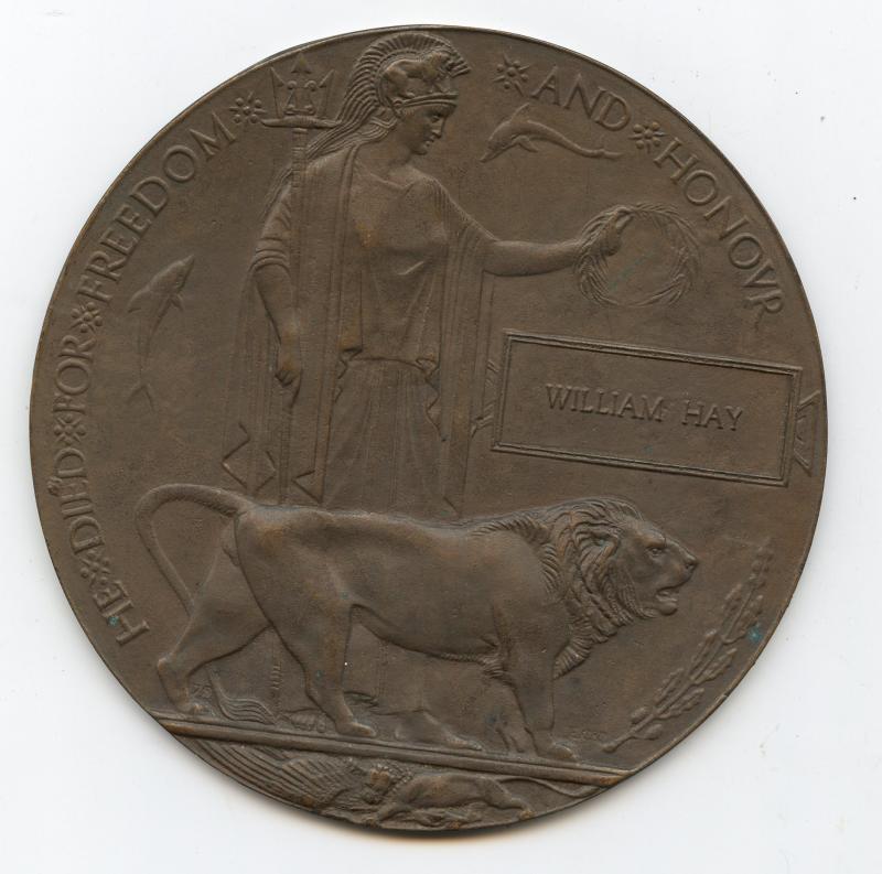 WW1 Memorial Plaque To William Hay