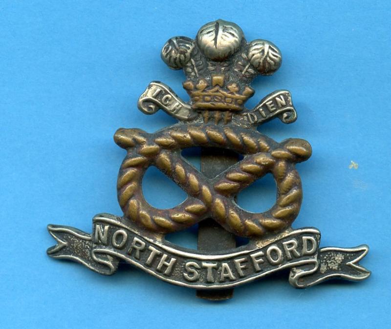 The North Staffordshire Regiment  WW1 Cap Badge