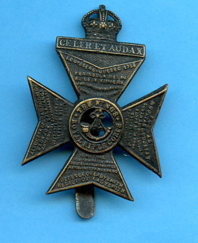 The King's Royal Rifle Corps WW1 Cap badge