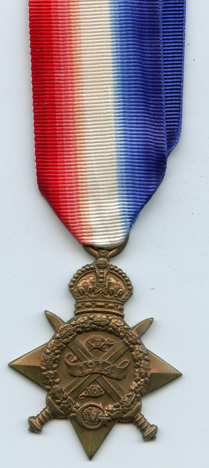 1914 Mons Star  Medal To Pte Andrew King, 1st Battalion Cameronians (Scottish Rifles)