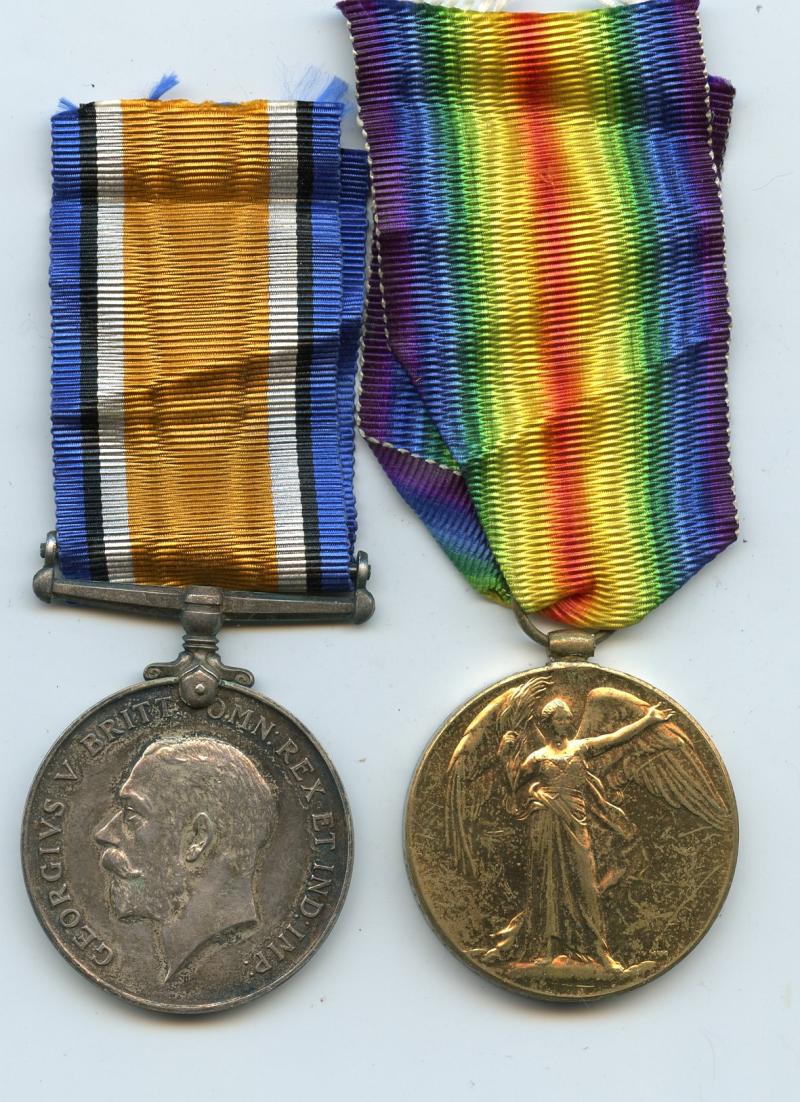 WW1 British War & Victory Medals Pair To Pte Ernest Stephen Virgo, The Queens Regiment (Royal West Surreys)