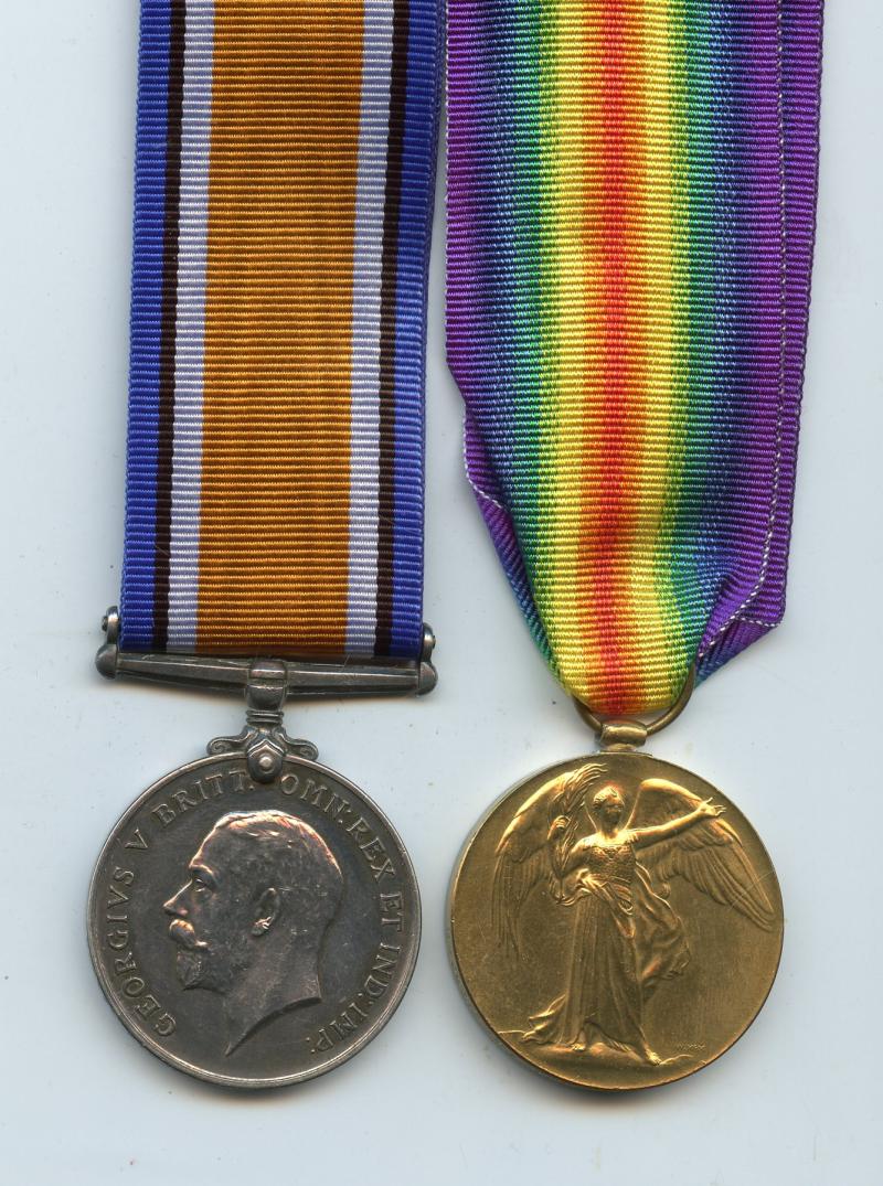 WW1 British War & Victory Medals Pair To Pte Harry G Gilmore, 12th Bn Kings Royal Rifle Corps (Prisoner of War)