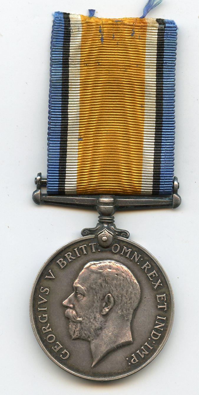 British War Medal 1914-18 To Pte Hugh McAusland 10th  Battalion Cameronians (Scottish Rifles)