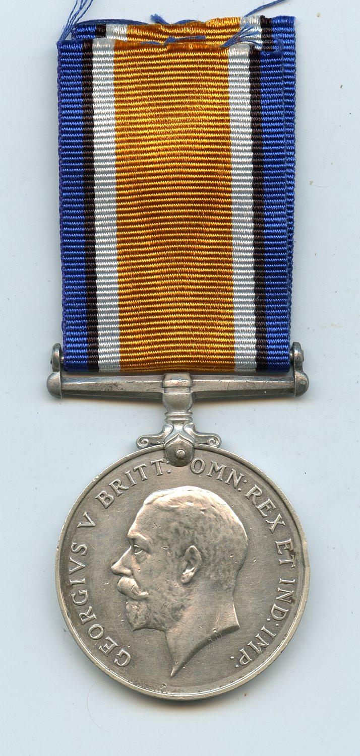 WW1 British War Medal 1914-18 To Cpl John Munro ,  6th Bn Cameronians (Scottish Rifles)
