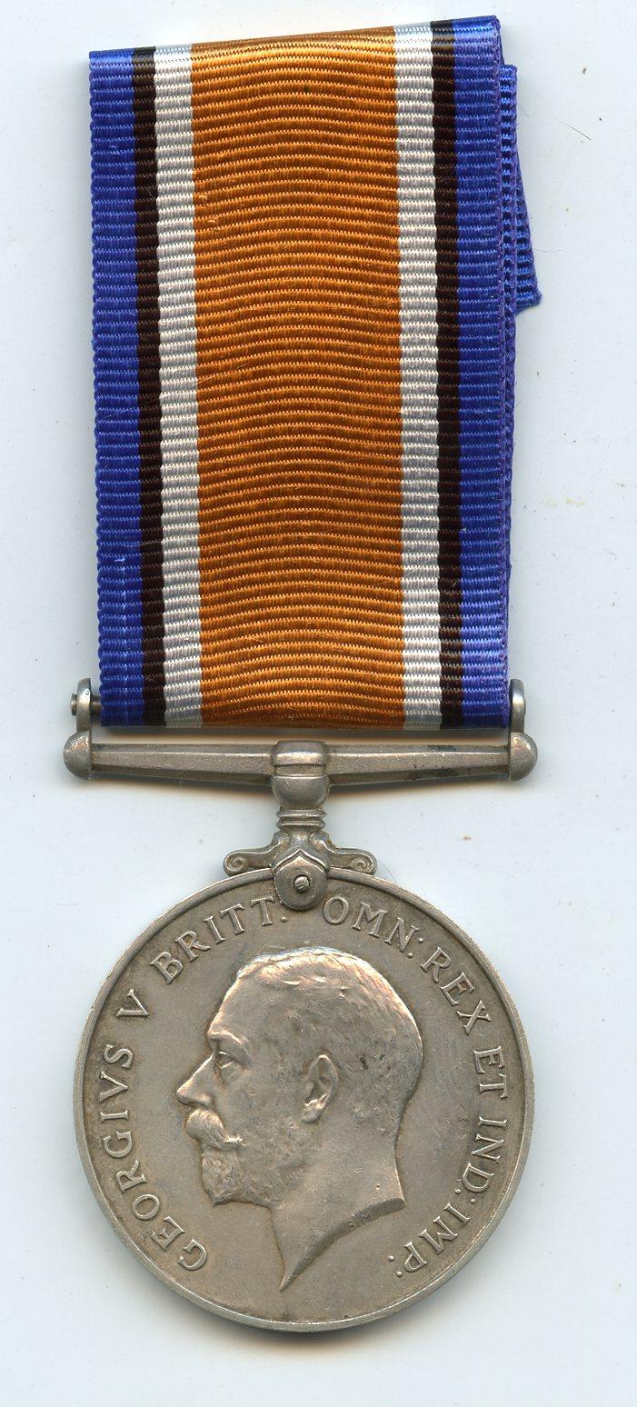 WW1 British War Medal 1914-18 To Pte Samuel Munroe, Cameronians (Scottish Rifles)