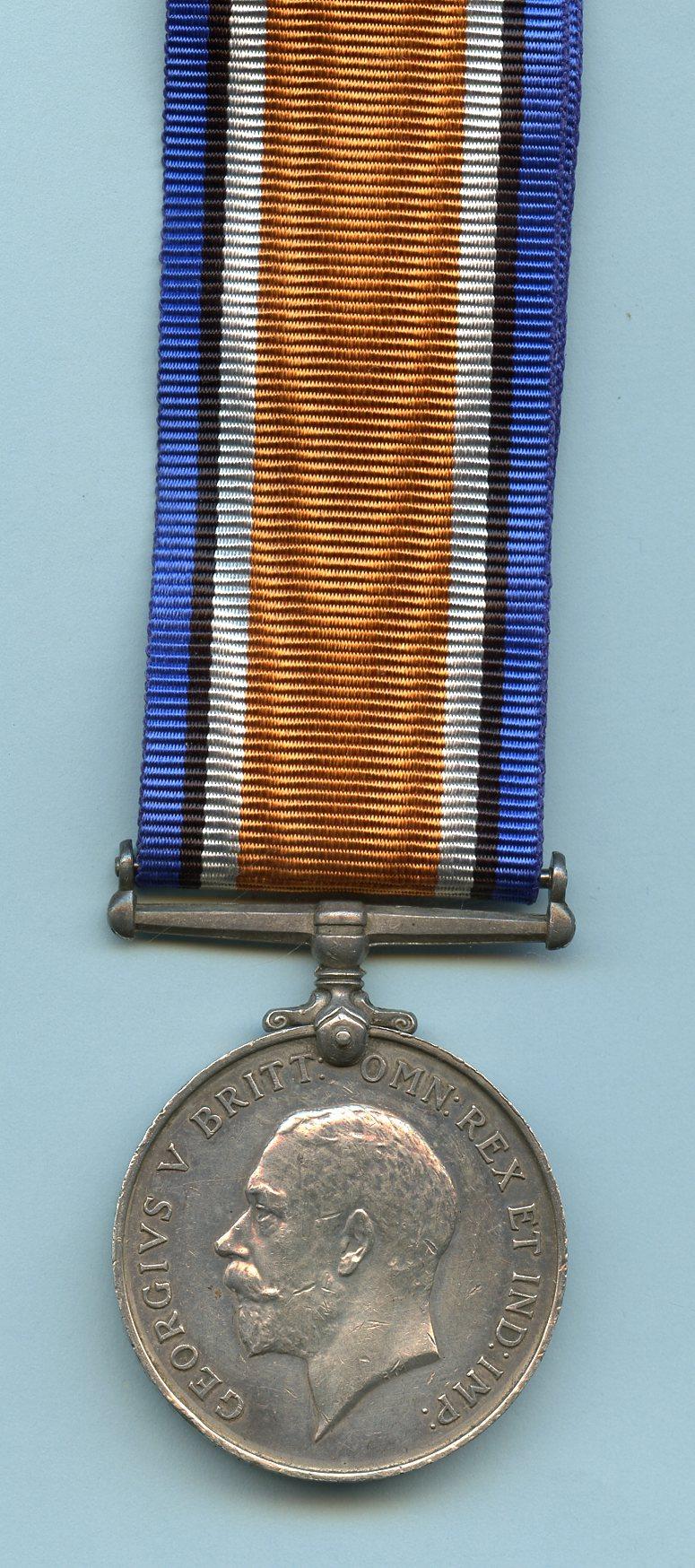 WW1 British War Medal 1914-18 To  Pte Joseph William Liddell,Royal Marine Light Infantry