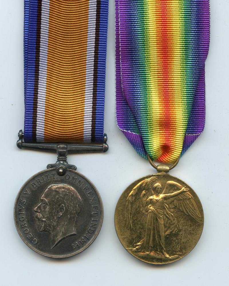 WW1 British War & Victory Medals Pair To Pte William Newcombe, Royal Berkshire Regiment