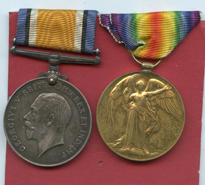 WW1 British War & Victory Medals Pair To Pte Harry Barnes, 10th Bn Royal Fusiliers