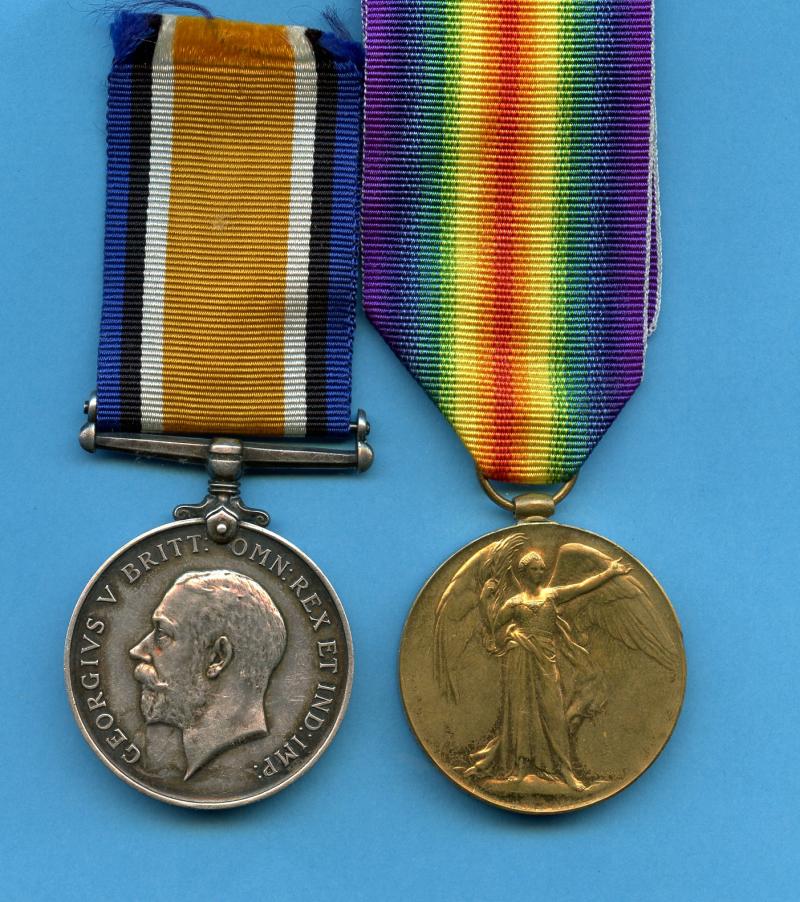 WW1 British War & Victory Medals Pair To Pte Harry Mordlock, Royal Army Medical Corps (Survivor of the Sinking of H T Transylvania )