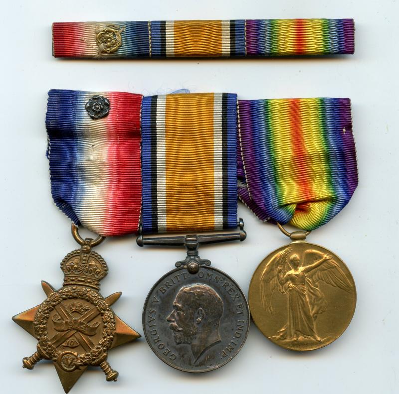 1914 Mons Trio World War One Medals To Sgt William Hyatt, South Wales Borderers