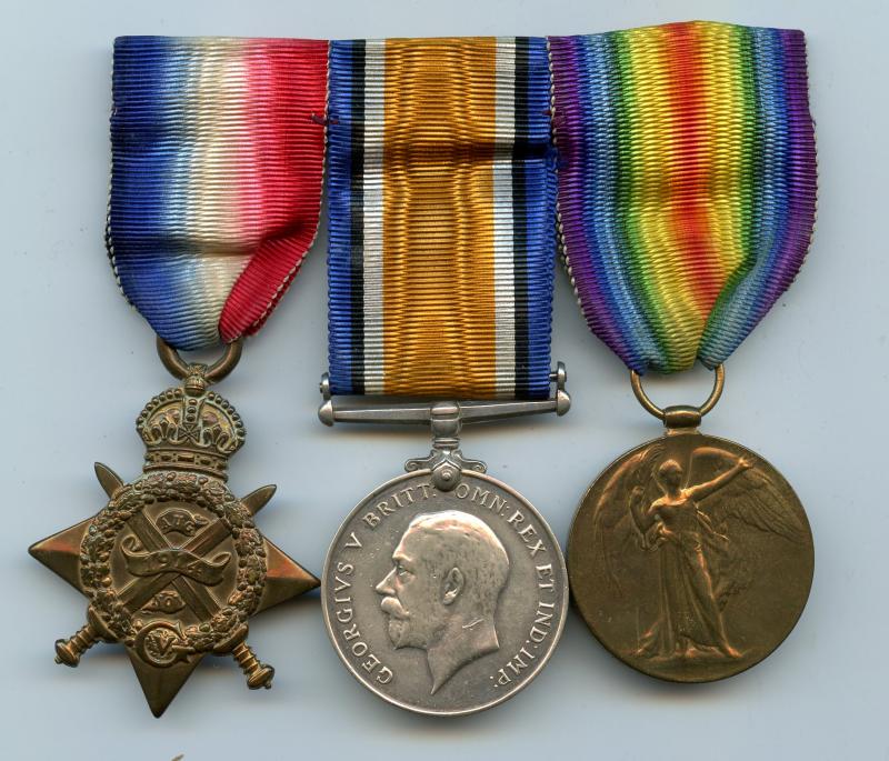 1914 Mons Trio World War One Medals To Pte Oswald Cunliffe, Border Regiment ( Prisoner of War )