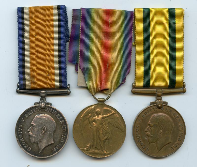 Territorial War Medal Group To Pte Walter Howe, Somerset Light Infantry