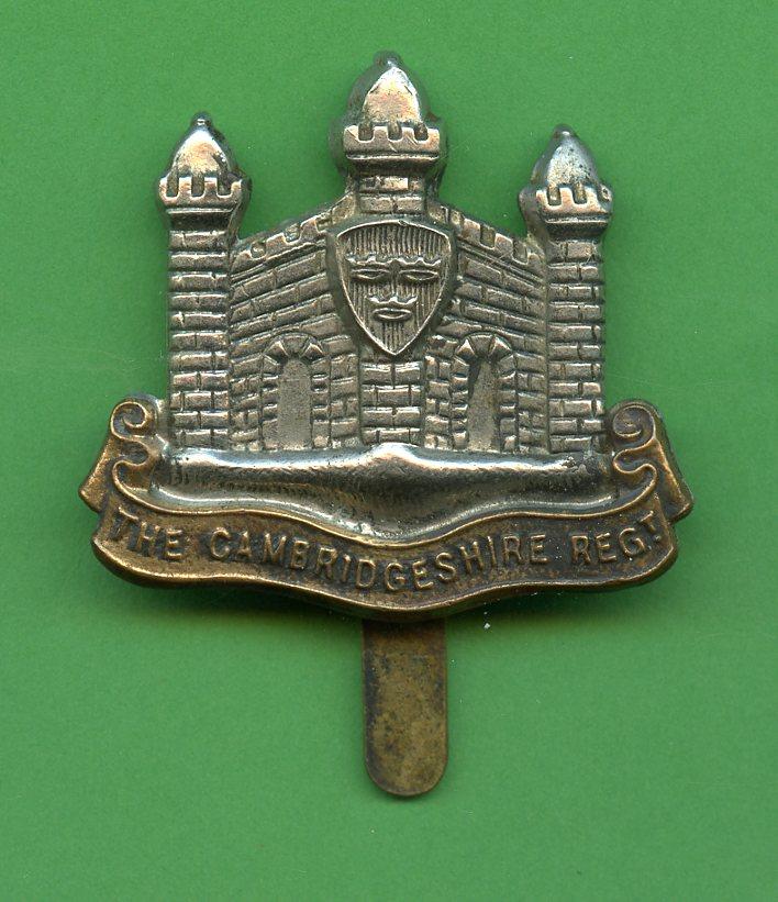 The Cambridgeshire Regiment  WW1 Bi- Metal  Cap badge