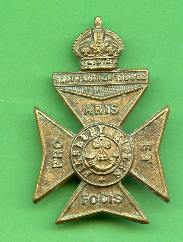 11th (County of London Battalion) Finsbury Rifles  WW1  Brass Cap badge