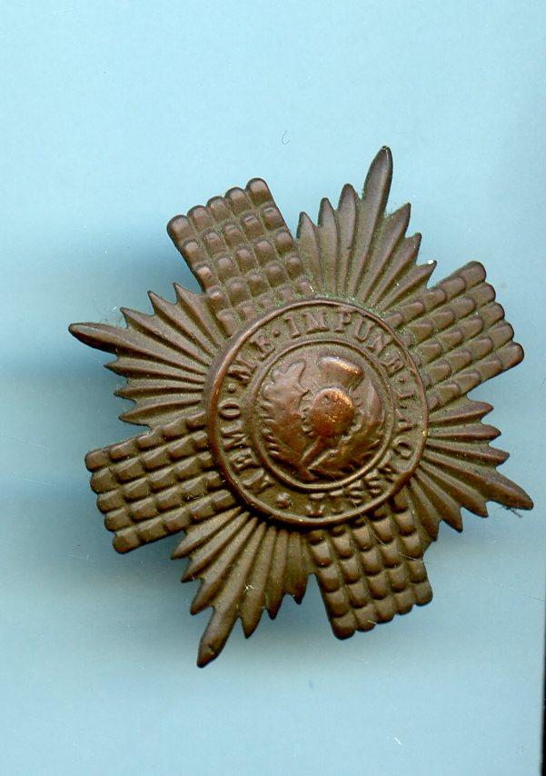 WW1 Scots Guards  Brass Other Ranks Cap badge