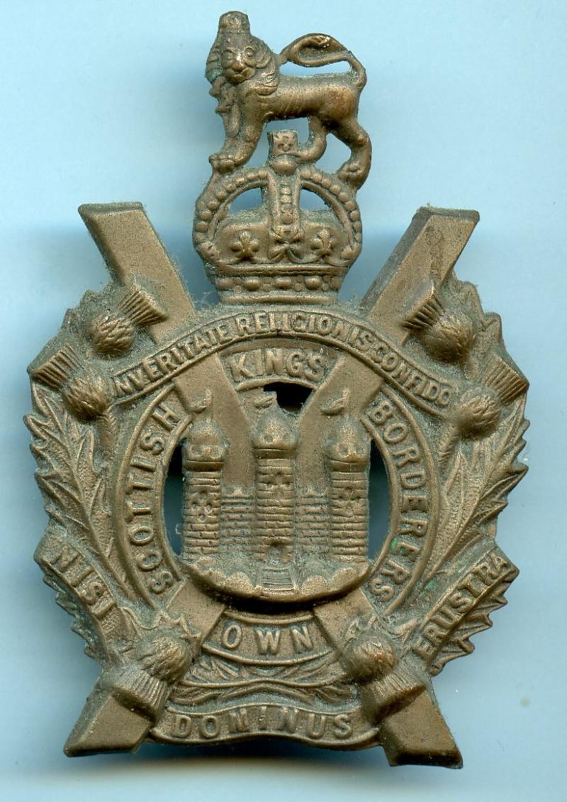 WW1 King's Own Scottish Borderers  KOSB Cap Badge