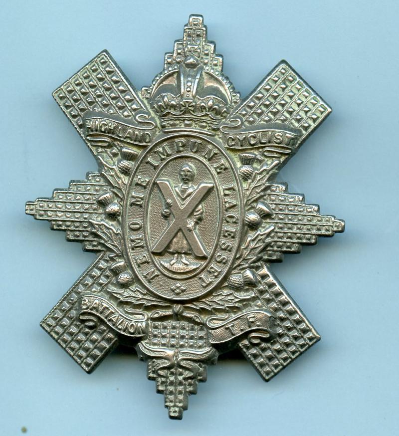 WW1 Highland Cyclist Cap Badge