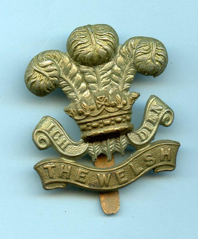 WW1 The Welsh Regiment Cap Badge