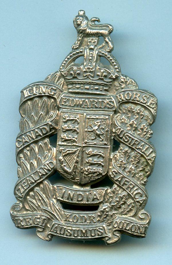 WW1 King Edward's Horse  (The King's Overseas Dominions Regiment) Cap Badge