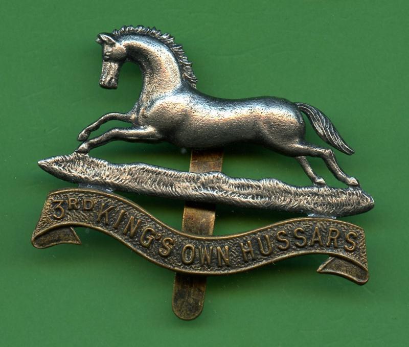 WW1 The 3rd Kings Own Hussars Cap Badge