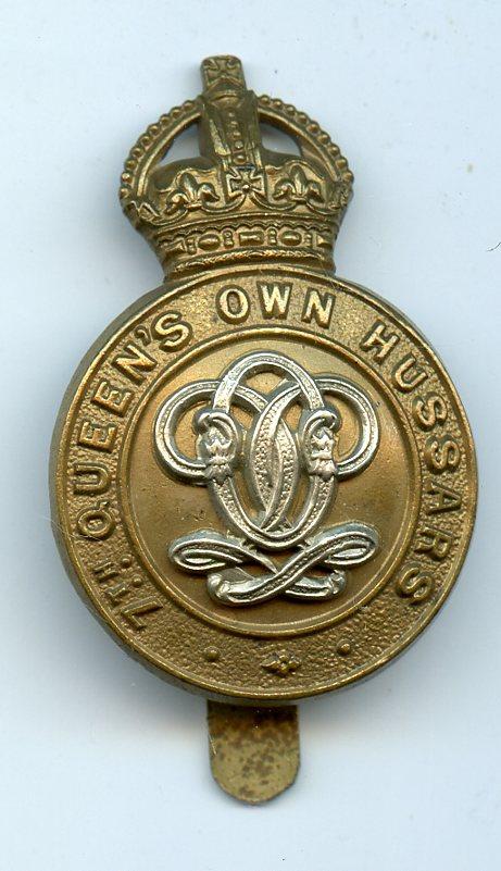 WW1 The 7th Queen's Own Hussars Cap Badge