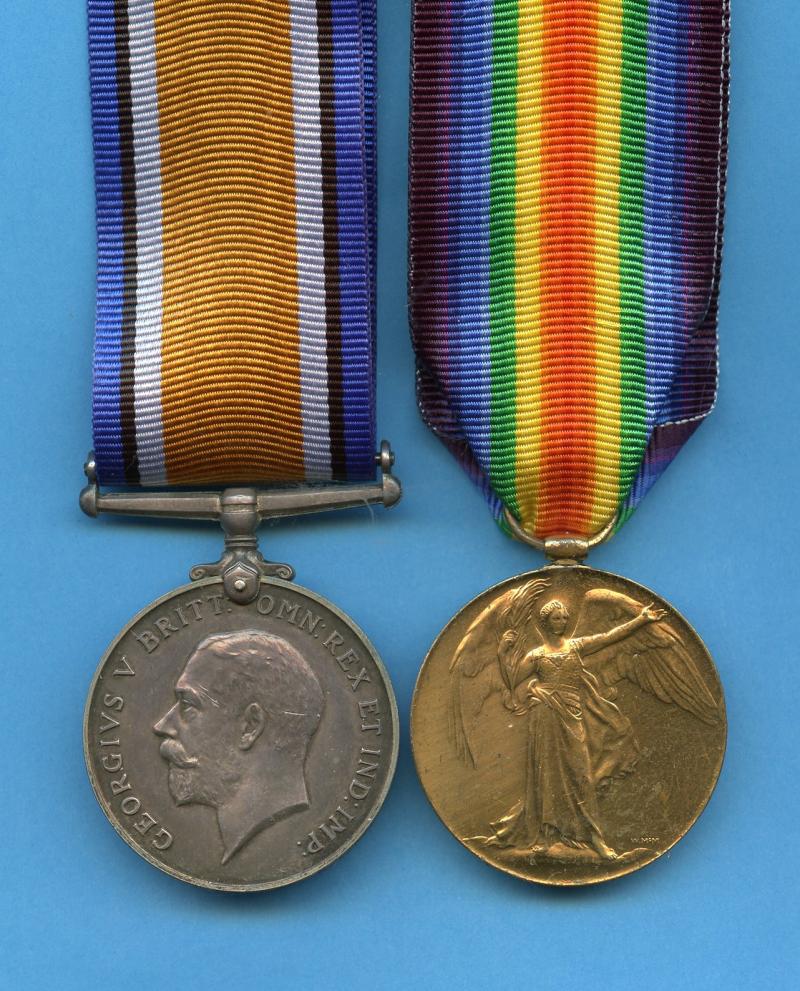 WW1 British War & Victory Medals Pair to  A/Sjt Harold P Sadler, Royal Army Medical Corps