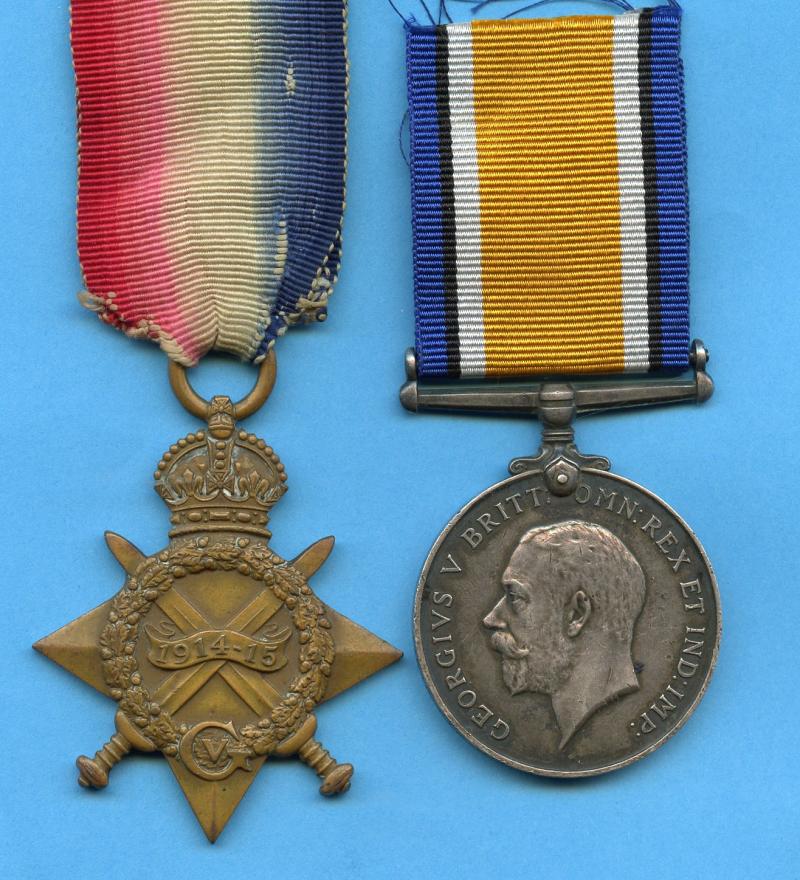 1914-15 Star & Victory Medal To Pte Charles F  J Baker, Royal Berkshire Regiment