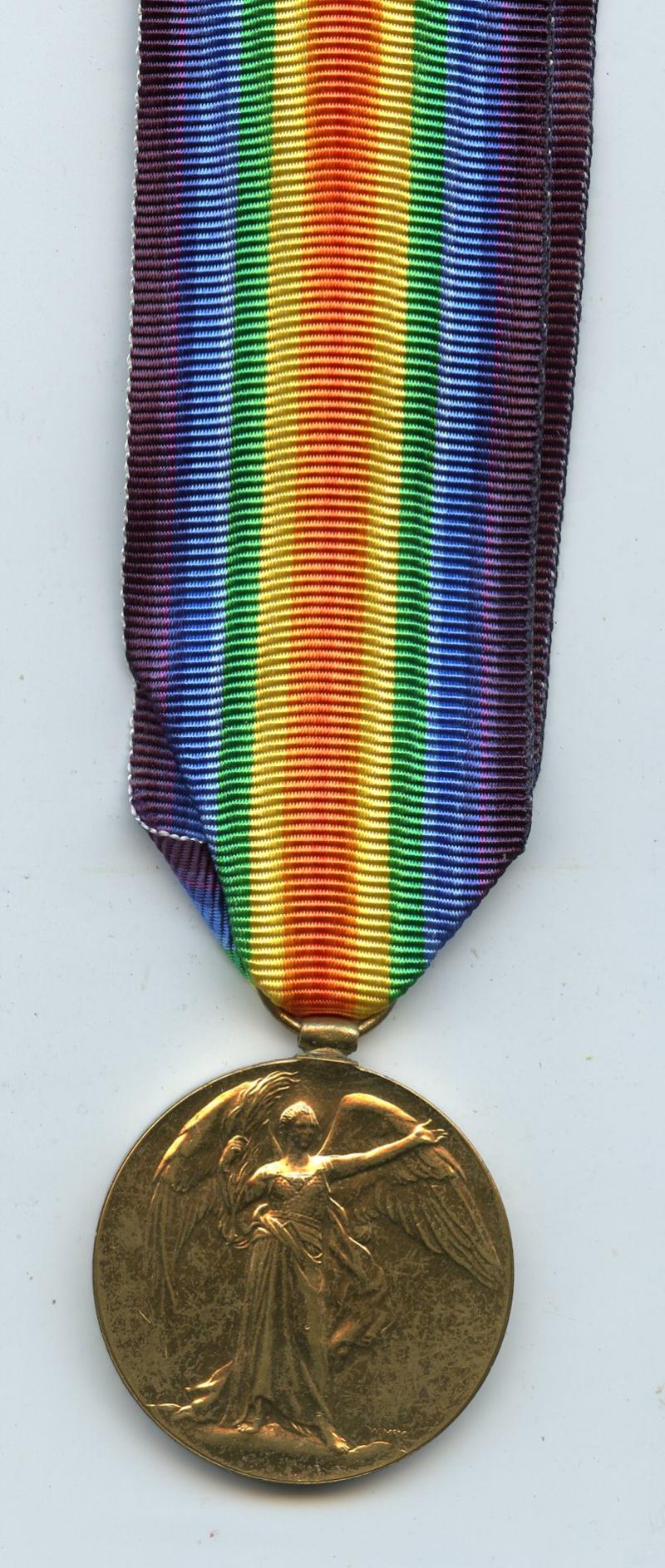 WW1 Victory Medal 1914-1919 To Gunner Hugh P. Morris, Royal Garrison Artillery