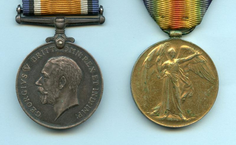 WW1 British War & Victory Medals Pair to Pte Albert C. Bone, Queen's (Royal West Surrey Regiment)