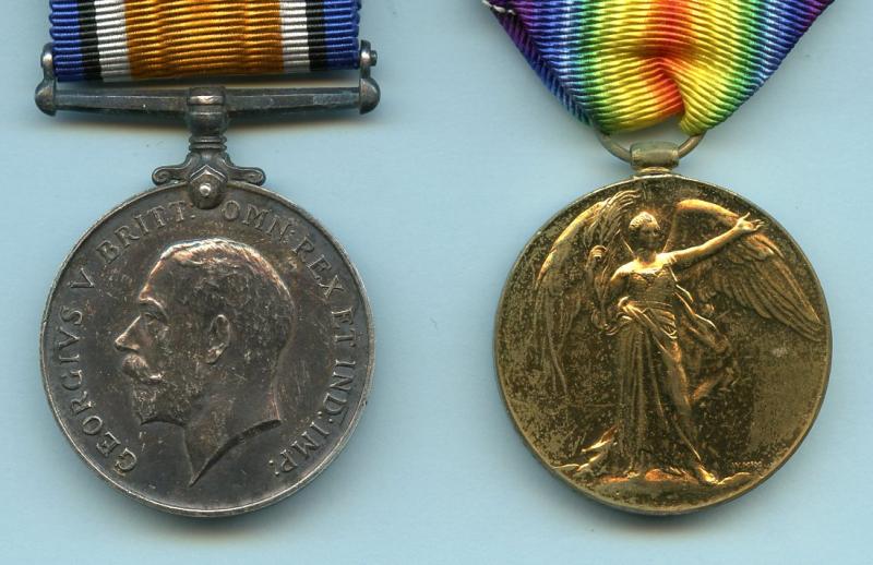 WW1 British War & Victory Medals Pair to Pte Ernest Darnell, Royal Fusiliers