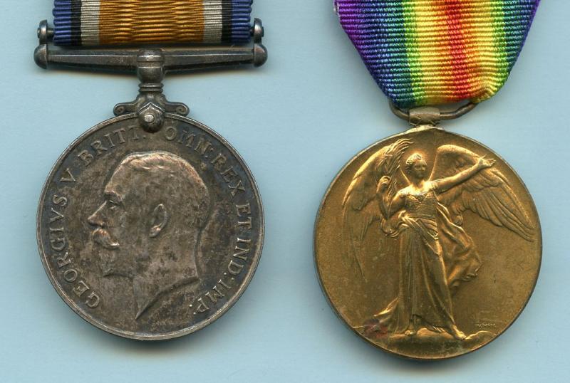 WW1 British War & Victory Medals Pair to Pte Alexander Gayler, East Surrey Regiment