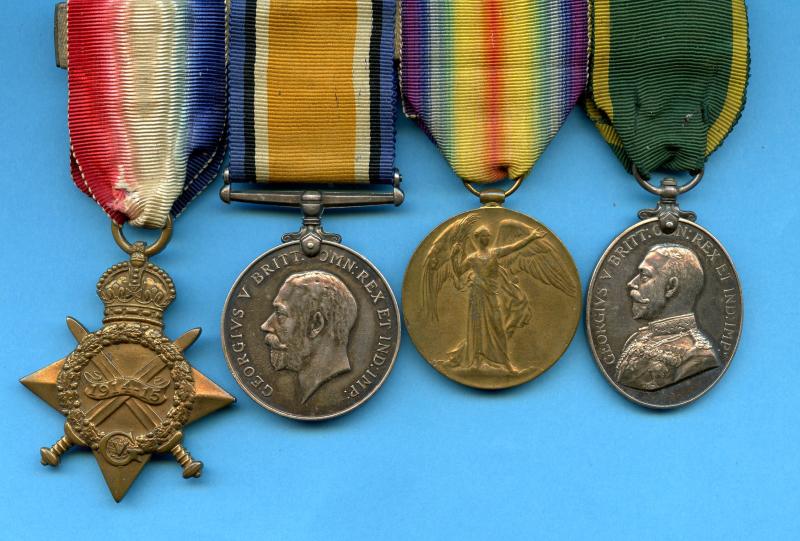 1914-15 Trio & Territorial Force Efficiency Medal Group To Sjt Daniel Room, Royal Engineers
