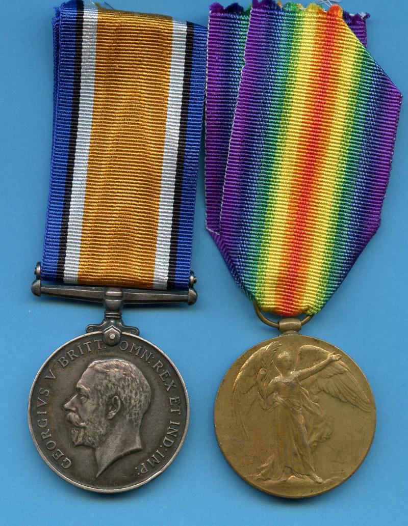 WW1 British War & Victory Medals Pair to Pte Edward Gammon, The Queens Regiment (Royal West Surreys)