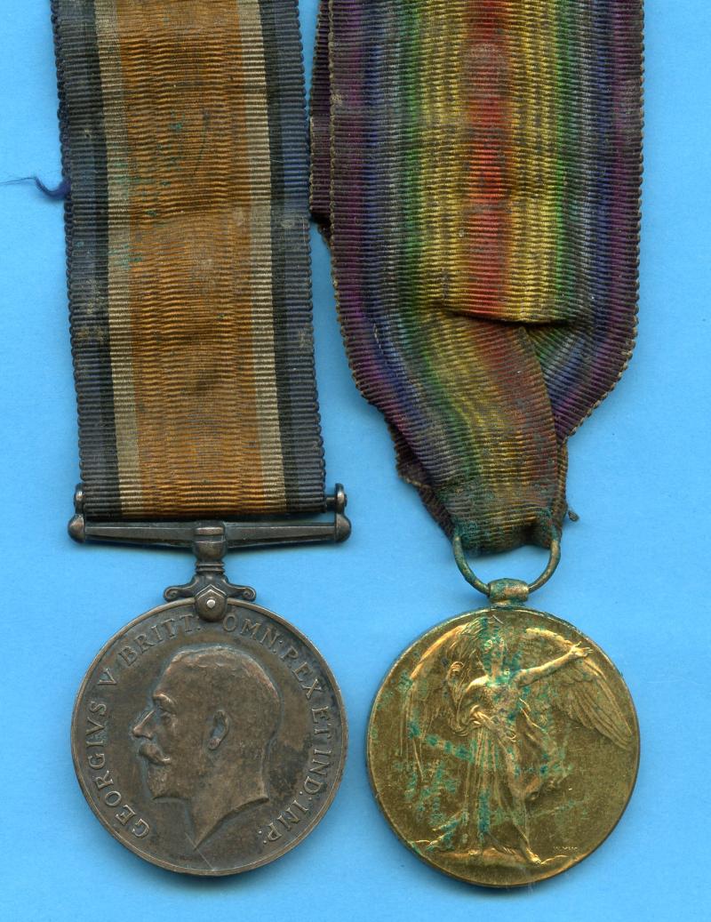 WW1 British War & Victory Medals Pair To Pte George Robert Fordham, East Surrey Regiment