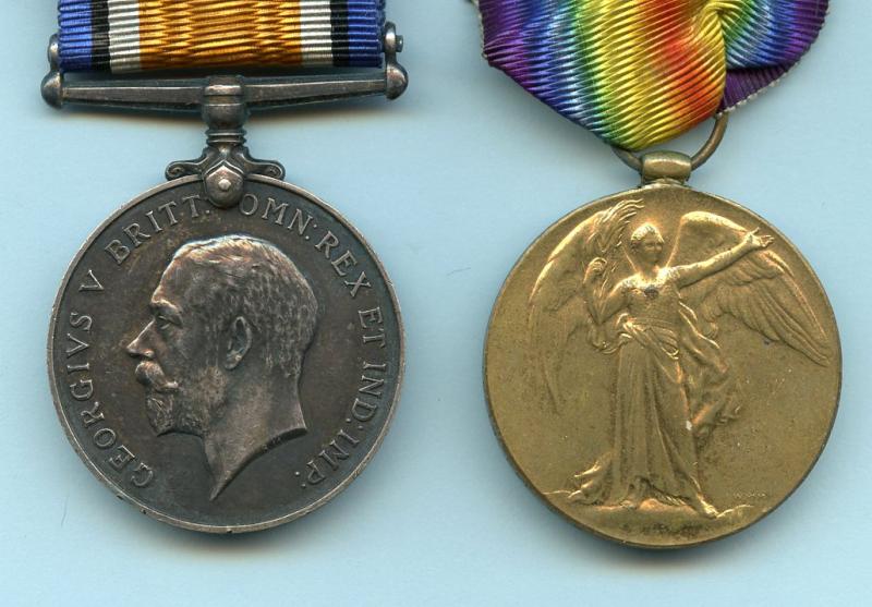 WW1 British War & Victory Medals Pair to Cpl Matthew Pearson Hoggarth, Northumberland Fusiliers