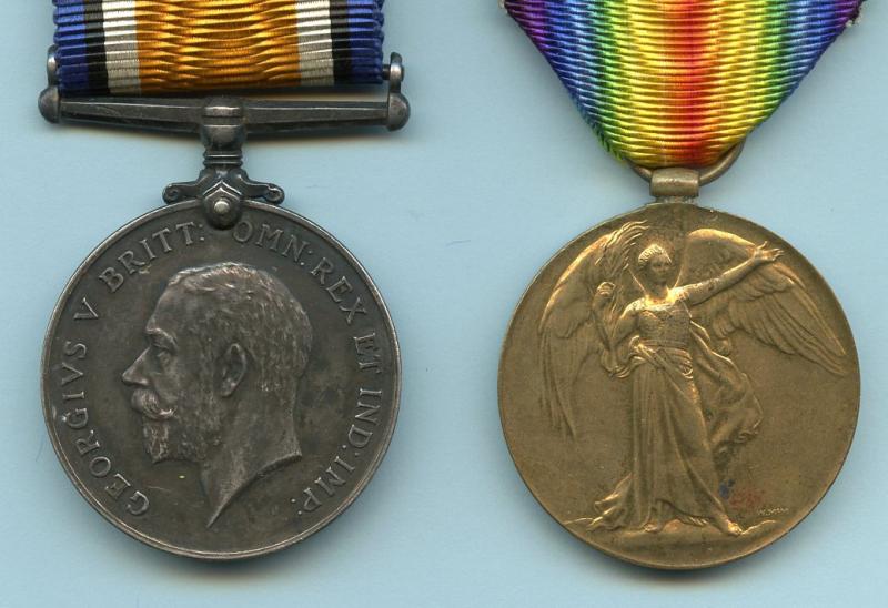 WW1 British War & Victory Medals Pair to  Pte Stanley Jefferies, Royal Army Service Corps