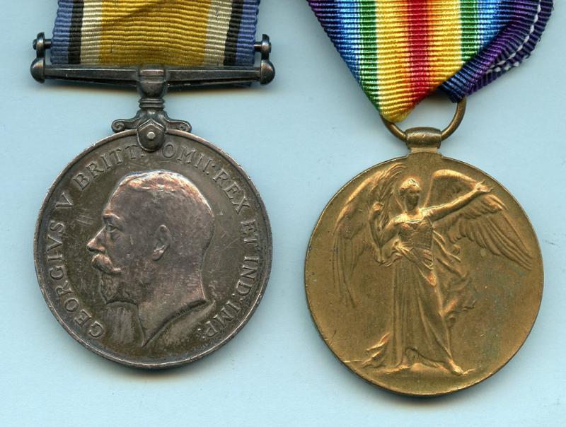 WW1 British War & Victory Medals Pair to Pte William Joseph Jackson, 1/7th Bn Lancashire Fusiliers