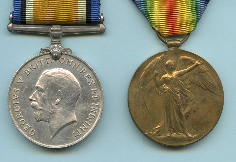WW1 British War & Victory Medals Pair to Pte Reginald Kell  Royal Army Medical Corps