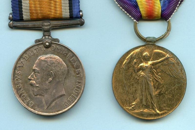 WW1 British War & Victory Medals Pair to Pte George Swinton Lockington, Rifle Brigade