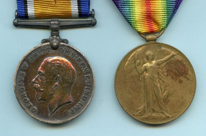 WW1 British War & Victory Medals Pair to Pte William Edgar Marchant, Royal West Kent Regiment