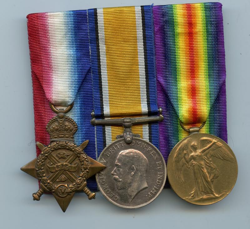 1914 Mons Trio World War One Medals To Sapper Graham McLearie, Royal Engineers