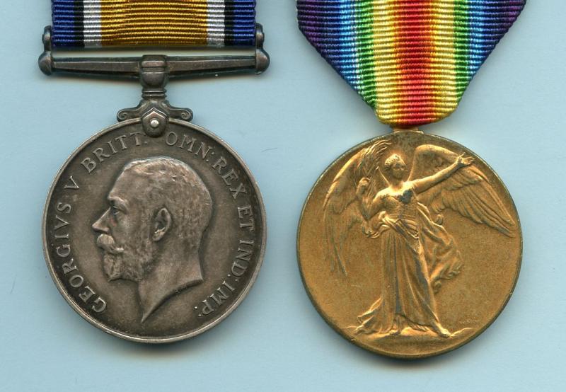 WW1 British War & Victory Medals Pair to Pte George W Ruff, The Queens Regiment (Royal West Surreys)