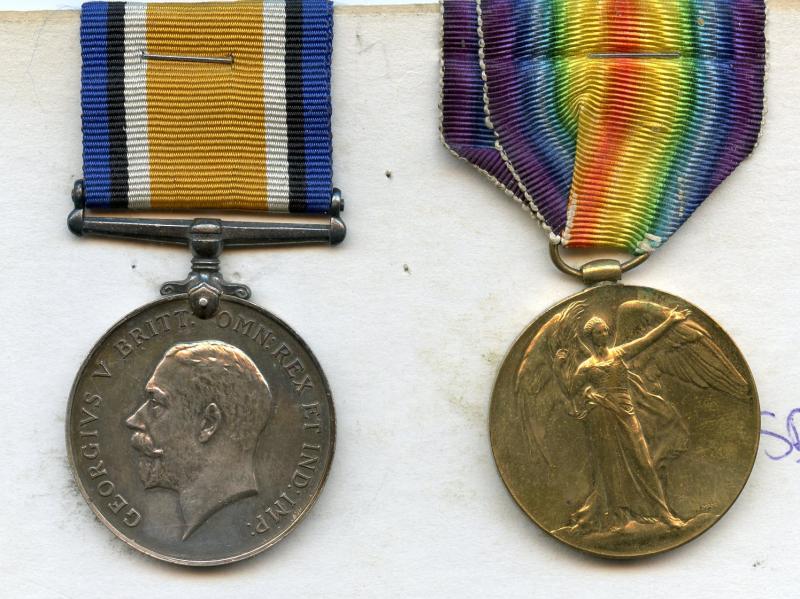 WW1 British War & Victory Medals Pair to Pte Frank Woodroffe, Kings Royal Rifle Corps