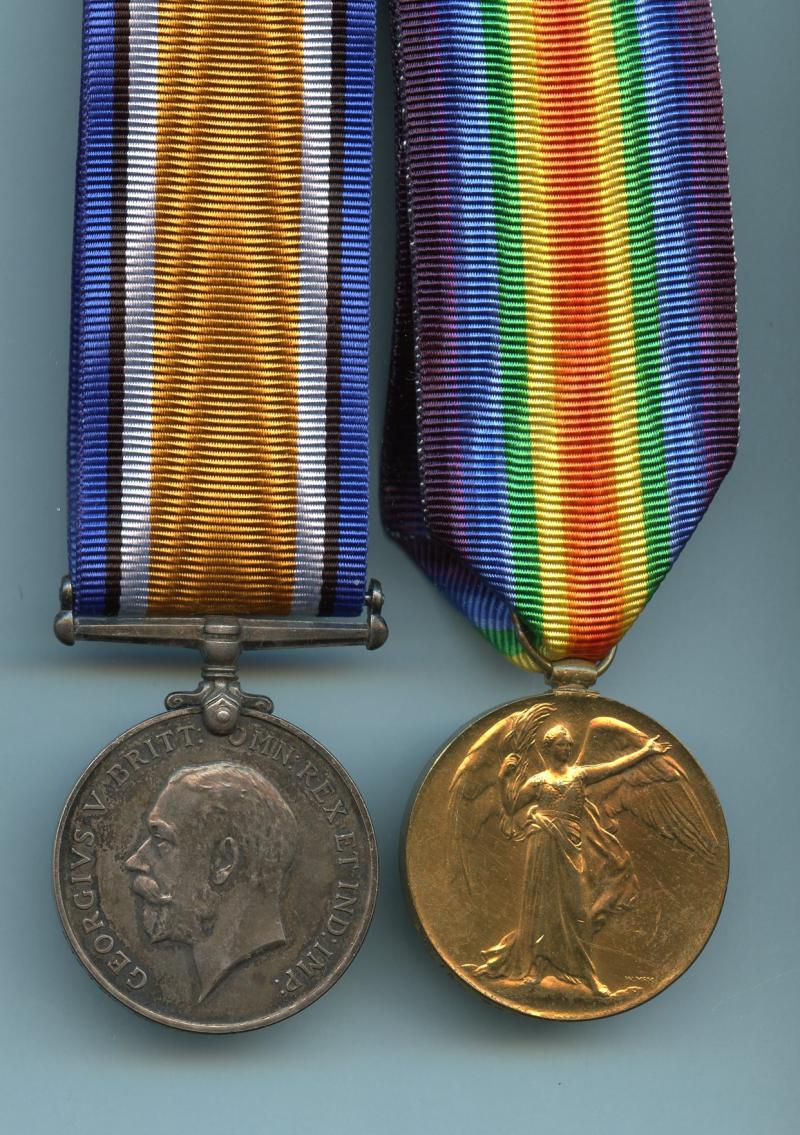 WW1 British War & Victory Medals Pair to Sapper Matthew Heeley, Royal Engineers