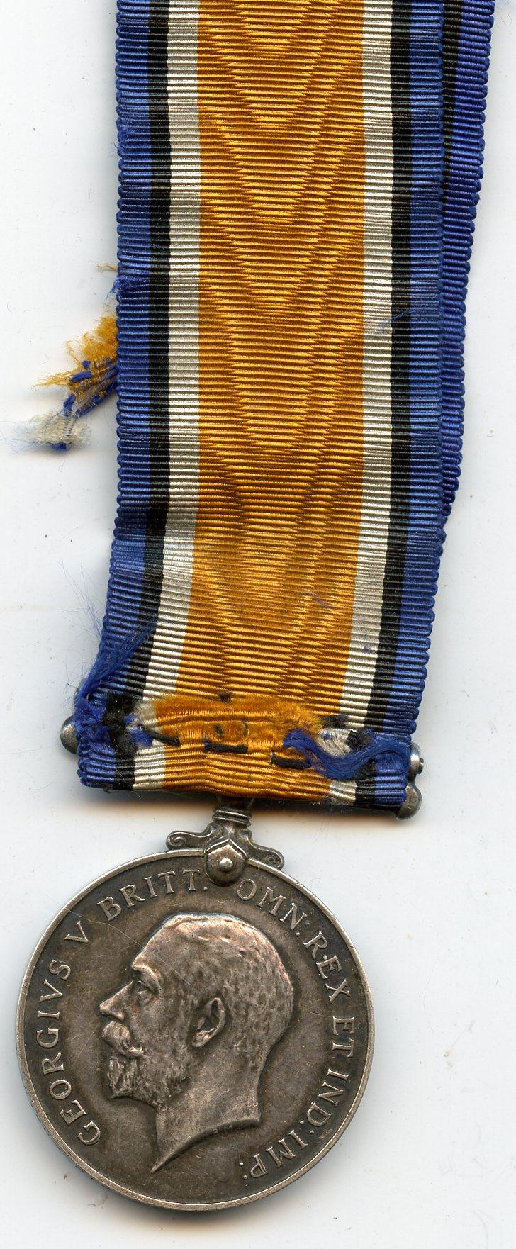 British War Medal 1914-18 To Pte Sidney H Stevens,  Army Service Corps