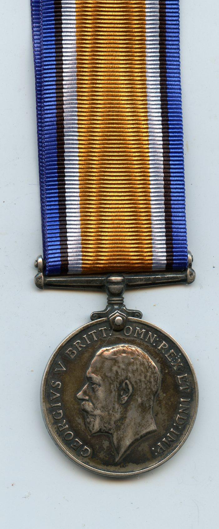 British War Medal 1914-18 To  Pte Charles Peach, Army Service Corps