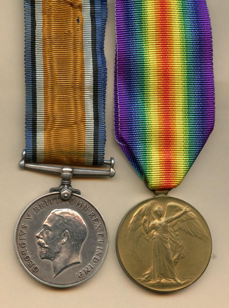 WW1 British War & Victory Medals Pair to Pte Robert Byatt, Yorkshire Regiment