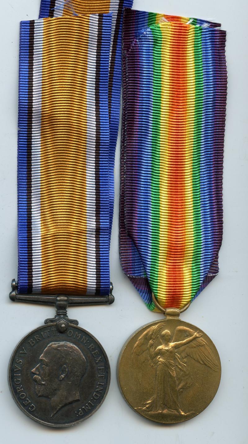 WW1 British War & Victory Medals Pair to Pte George Duff, 13th Battalion The Royal Scots