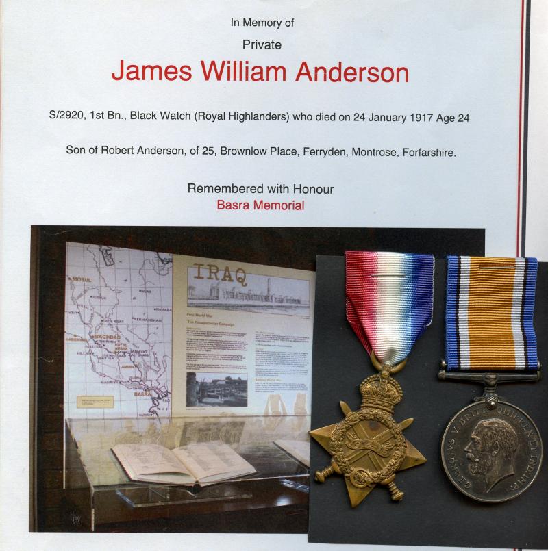 WW1 1914-15 Star, & British War Medal To Pte James Anderson,