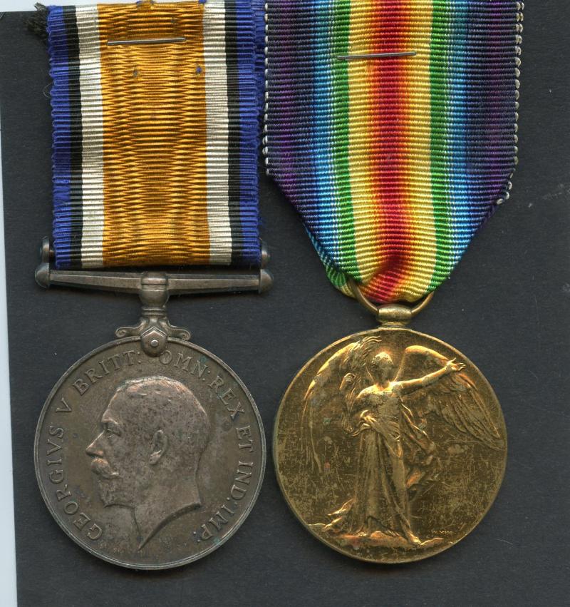 WW1 British War & Victory Medals Pair to Lieut James Fryer, Royal Scots Fusiliers